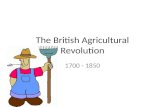 The British Agricultural Revolution 1700 - 1850. What is a revolution? A revolution is any fundamental change or reversal of conditions, a great and sometimes.