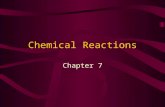 Chemical Reactions Chapter 7 A way to describe what happens in a chemical reaction. 1)Tells us what substances are involved with the reaction 2)Tells.