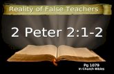 2 Peter 2:1-2 Reality of False Teachers Pg 1079 In Church Bibles.