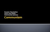 Russian Revolution Lenin and Stalin Communist policies.