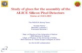 Marcello Lunardon - ALICE Gluing Meeting 010/03/2003 Study of glues for the assembly of the ALICE Silicon Pixel Detectors Status at 10.03.2003 The PADOVA.