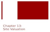 Chapter 13: Site Valuation. Approaches to Site Valuation  Direct sales comparison approach  Extraction method  Development approach  Capitalization.