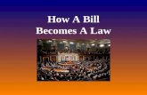 How A Bill Becomes A Law. Types of Bills Private bills Public bills 30% Resolutions Joint resolutions Concurrent resolutions Riders.