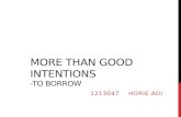 MORE THAN GOOD INTENTIONS -TO BORROW 1213047 HORIE AOI.