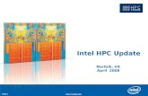 Revision - 01 Intel Confidential Page 1 Intel HPC Update Norfolk, VA April 2008.