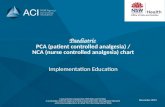 Paediatric PCA (patient controlled analgesia) / NCA (nurse controlled analgesia) chart Implementation Education A presentation prepared by NSW Kids and.