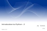JaySummet IPRE 2005-12-31 Introduction to Python - 2.