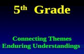 5 th Grade Connecting Themes Enduring Understandings.