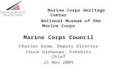 Marine Corps Heritage Center National Museum of the Marine Corps Marine Corps Council Charles Grow, Deputy Director Chuck Girbovan, Exhibits Chief 21 Nov.