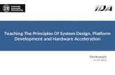 Teaching The Principles Of System Design, Platform Development and Hardware Acceleration Tim Kranich 11.05.2010.