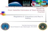 Remote Sensing Division Naval Research Lab, Washington, DC 20375 Separating Whitecap Fraction of Active Wave Breaking From Satellite Estimates of Total.