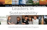 Interdisciplinary Certificate Program Leaders in Sustainability 1.