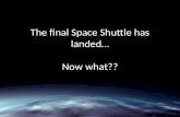 The final Space Shuttle has landed… Now what??. The Space Shuttle Since 1981, NASA space shuttles have been rocketing from the Florida coast into Earth.
