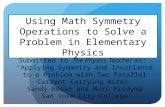 Using Math Symmetry Operations to Solve a Problem in Elementary Physics Submitted to The Physics Teacher as: “Applying Symmetry and Invariance to a Problem.