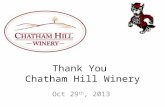 Oct 29 th, 2013 Thank You Chatham Hill Winery. IFT Membership Drive! // -