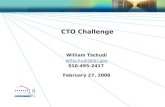 1 CTO Challenge William Tschudi wftschudi@lbl.gov 510-495-2417 February 27, 2008.