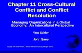 Chapter 11 Cross-Cultural Conflict and Conflict Resolution Managing Organizations in a Global Economy: An Intercultural Perspective First Edition John.