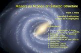 Masers as Probes of Galactic Structure Mark J. Reid Harvard-Smithsonian Center for Astrophysics Collaborators: K. Menten, A. Brunthaler, K. Immer, Y. Choi,