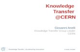 Knowledge Transfer | Accelerating Innovation G. Anelli, 17.10.2014 Giovanni Anelli Knowledge Transfer Group Leader CERN.