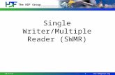 Www.hdfgroup.org The HDF Group Single Writer/Multiple Reader (SWMR) 110/17/15.