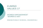 EUMIND VALUES 17 WOMEN EMPOWERMENT ‘WOMEN-O-WIT’ PAWAR PUBLIC SCHOOL, CHANDIVALI.