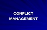 CONFLICT MANAGEMENT. What is conflict A STATE OF COLLISION OR DISAGREEMENT WITHIN INDIVIDUAL BETWEEN INDIVIDUALS BETWEEN GROUPS.