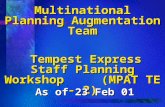 Multinational Planning Augmentation Team Tempest Express Staff Planning Workshop (MPAT TE - 2) Tempest Express Staff Planning Workshop (MPAT TE - 2) As.