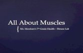 { All About Muscles Ms. Mozdzen’s 7 th Grade Health – Fitness Lab.