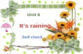 Unit 6 It’s raining. Self check. 1 Key word check. Check the words you know. sunny cloudysnowing cold hot windy cool SELF CHECK humid raining warm terrible.