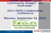 “Power Networking for Community Impact – An Overview” 2015 PANO Collaborative Conference Monday, September 22, 2015.