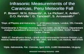 Infrasonic Measurements of the Carancas, Peru Meteorite Fall P. Brown 1, W.N. Edwards 1, A. Le Pichon 2, K. Antier 2, D.O. ReVelle 3, G. Tancredi 4, S.