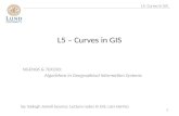 L5 – Curves in GIS NGEN06 & TEK230: Algorithms in Geographical Information Systems by: Sadegh Jamali (source: Lecture notes in GIS, Lars Harrie) 1 L5-
