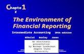 The Environment of Financial Reporting C hapter 1 An electronic presentation by Norman Sunderman Angelo State University An electronic presentation by.