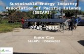 Sustainable Energy Industry Association of Pacific Islands (SEIAPI) PEAG 2015 Bruce Clay SEIAPI Treasurer.