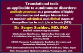 Translational tools as applicable to autoimmune disorders: antibody-proteases as a generation of highly informative and unique biomarkers to monitor subclinical.