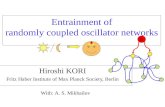 Entrainment of randomly coupled oscillator networks Hiroshi KORI Fritz Haber Institute of Max Planck Society, Berlin With: A. S. Mikhailov
