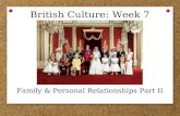 British Culture: Week 7 Family & Personal Relationships Part II.