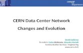 Communications Services CERN Data Center Network Changes and Evolution David Gutiérrez Co-autors: Carles Kishimoto, Edoardo MartelliCarles KishimotoEdoardo.