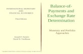 Balance-of- Payments and Exchange Rate Determination Monetary and Portfolio Approaches INTERNATIONAL MONETARY AND FINANCIAL ECONOMICS Third Edition Joseph.