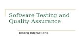 Software Testing and Quality Assurance Testing Interactions