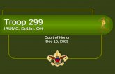 Troop 299 IRUMC, Dublin, OH Court of Honor Dec 15, 2009.