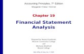 John Wiley & Sons, Inc. © 2005 Chapter 19 Financial Statement Analysis Accounting Principles, 7 th Edition Weygandt Kieso Kimmel Prepared by Naomi Karolinski.