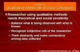 © 2006 by The McGraw-Hill Companies, Inc. All rights reserved. 1 Chapter 15 Qualitative Methods of Data Collection Researcher using qualitative methods.