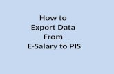 How to Export Data From E-Salary to PIS. Login in e-salary Software.