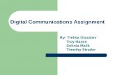 Digital Communications Assignment By: Trelisa Glazatov Troy Hayes Sohnia Malik Timothy Strader.