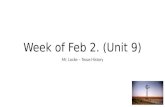 Week of Feb 2. (Unit 9) Mr. Locke – Texas History.