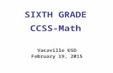 Vacaville USD February 19, 2015. AGENDA Problem Solving – Where are the Cookies? Estimating and Measurement Geometry –Area of parallelograms, triangles.