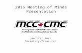2015 Meeting of Minds Presentation Jennifer Ross Secretary-Treasurer.