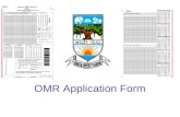OMR Application Form. Some guidelines for filling OMR form Name of the candidate as in PUC/degree examination.