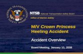 Office of Marine Safety M/V Crown Princess Heeling Accident Accident Overview Board Meeting, January 10, 2008.